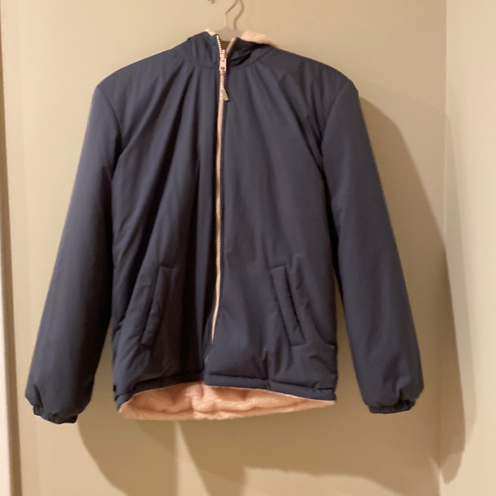 Athleta Girl reversible jacket grey/pink size XXL 16